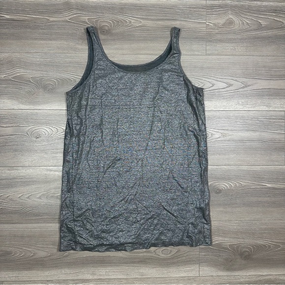 Eileen Fisher Metallic Organic Linen Tank Top in Gray - Picture 1 of 7